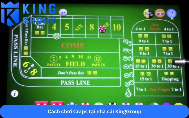 Cách chơi Craps tại nhà cái KingGroup