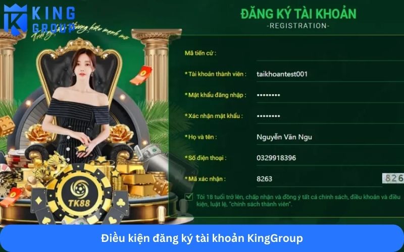 Điều kiện đăng ký tài khoản KingGroup