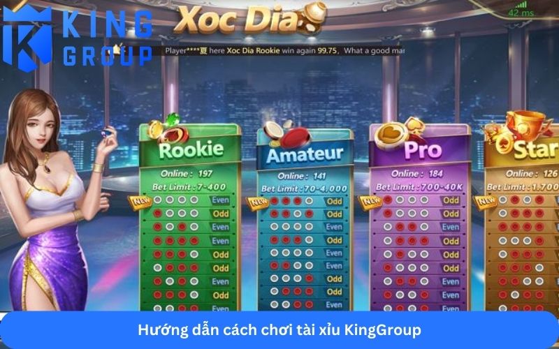 Hướng dẫn cách chơi tài xỉu KingGroup